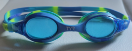 TYR Kids Swimming Goggles Blue Yellow/Green Beach Summertime Competition Nice - $5.99