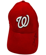 new era 9forty washington nationals red adjustable hat signed OSFA - $29.45
