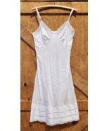Adonna Womens Vintage Sheer Long Nightgown Slip Ivory Size 34 Lace Trim ... - $19.99