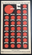 Vintage Winning Number Punch Card Game Gambling 27 Slips 3 5/8&quot; x 6 1/2&quot; - £9.34 GBP