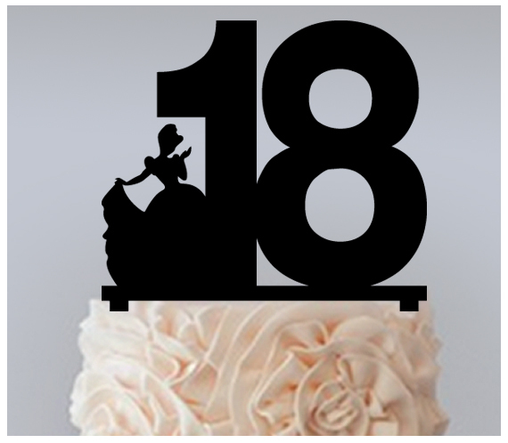 18th Birthday Anniversary Cake topper,Cupcake topper,Birthday cinderella 11 pcs - $35.00