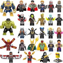 27pcs SuperHero Minifigures Avengers Infinity War Set Thanos Hulk Iron Man Block - £36.62 GBP