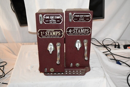 Schermack Antique Penny Stamp Vending Machine 4&amp;1 Cent Cartersville Bank 515c2 - £378.57 GBP