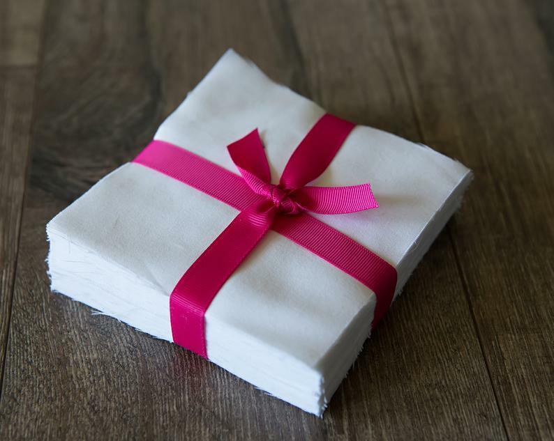 100 Pcs Pure White Pre-Cut Charm Pack 5&quot; Squares 100% Cotton Fabric Quilt - $32.00