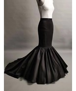Black Mermaid Maxi Skirt Outfit Women Custom Plus Size Maxi Mermaid Skirt - $89.99