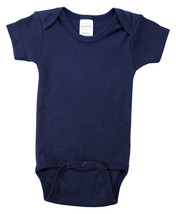 Unisex 100% Cotton Navy Interlock Short Sleeve Bodysuit Onezie Large - £10.50 GBP