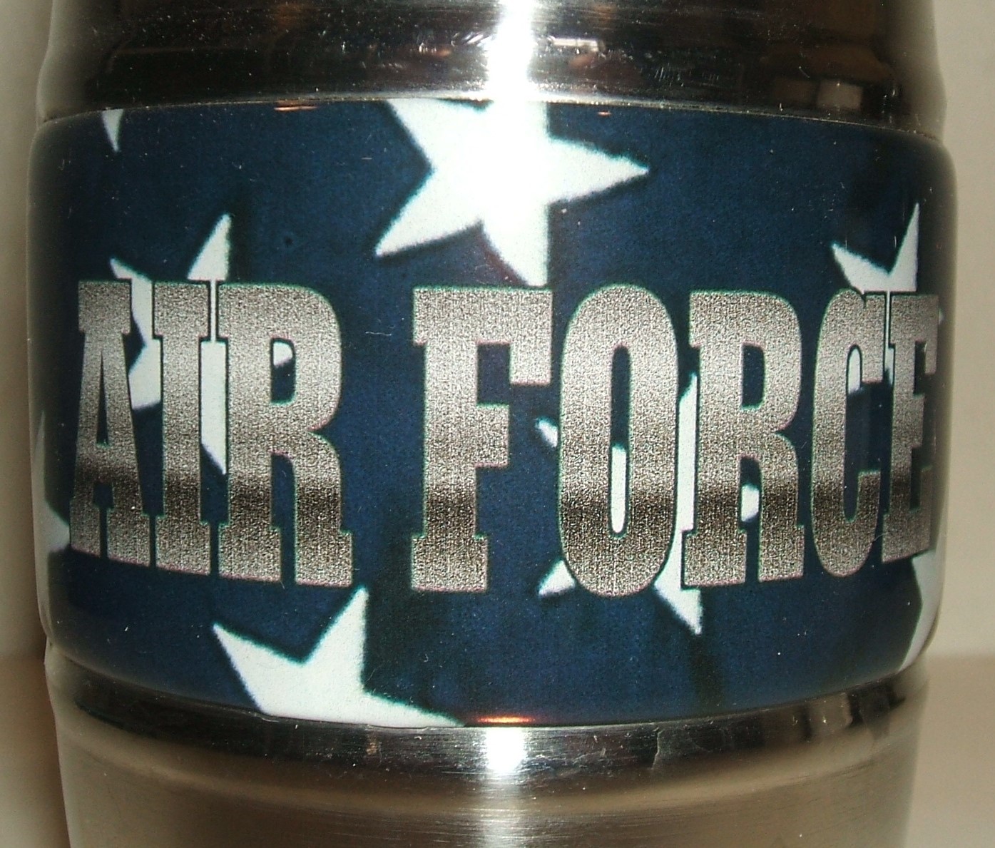 USAF US Air Force logo Travel mug tumbler sippy cup hot beverage stainle... - $15.00