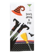 Kitchen Towel Kay Dee Designs Don&#39;t Drink and Fly Witch Feet Bat Dual Pu... - £7.07 GBP