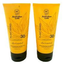2 Pack AUSTRALIAN GOLD Aloe Coconut Plant Based Sunscreen SPF 30 6 oz EX... - $7.91
