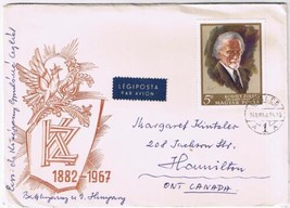 Stamps Art Hungary Envelope Budapest Kodaly Zoltan 1967 - £3.08 GBP