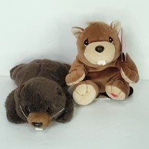 Lot Of 2 Beaver Precious Moments Tender Tails Stuffed Animal House Brown Beanie - £1,946.12 GBP