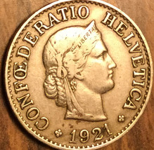 1921 Switzerland Confoederatio Helvetica 10 Rappen Coin - £1.89 GBP