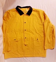BRIGHT ORANGE XX LARGE XXL 28X32.5 COLLARED HOODED 7 BUTTON WET RAIN SUI... - $18.13