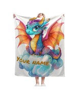 Twin Girl, Customisable Dragon Blanket – Personalised Name Throw –Soft G... - $34.00+