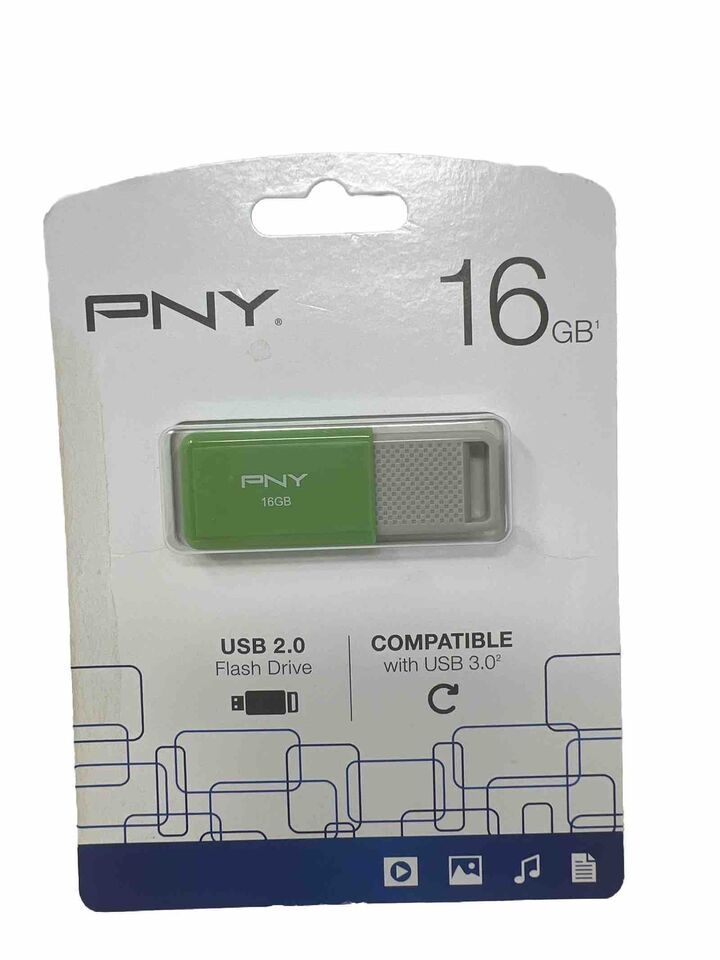 NEW PNY 16GB USB 2.0 Flash Drive -Green (A5) - $3.79