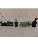 3 Vintage Avon Cologne Glass Train Bottles 1 Vintage Stanley Home Cologn... - $26.99