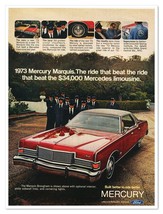 Print Ad &#39;73 Ford Mercury Marquis Brougham Chauffeurs Vintage 1972 Adver... - $9.70