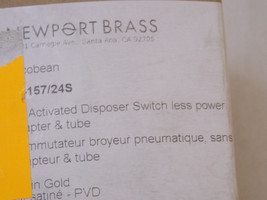 Newport Brass 20-157/24S Air Activated Switch Less Power&amp;Tube Adapter Sa... - £111.50 GBP