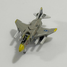 Vintage Micro Machines Gray Navy Jet Military Airplane Plane Skull Galoo... - $4.40