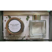 Candle and Diffuser Set Holly Berry Branch Berry Pine Scent Christmas Fragrance - £17.92 GBP