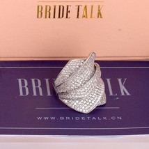 Bride Talk Luxury Women Finger Ring Cubic Zirconia Super Quality Christmas Gift  - £26.42 GBP