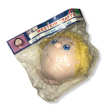 Westrim Crafts Large Play Mate Head curly Blonde hair Doll Head Vintage - $12.08