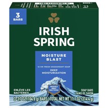 Irish Spring Moisture Blast Moisturizing Bar Soap, for All Skin Types, 3... - $157.69 MXN