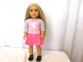 American Girl Doll Year 2014 Julie Albright 18&quot; Blonde long Hair Brown Eyes  - $58.41