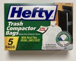 Hefty Trash Compactor Bags, 18 Gal., 5 Count, BOX HAS SHELF WEAR - $21.84