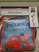 Patriotic America The Beautiful Wind Spinner Spiral 39in. - $11.83
