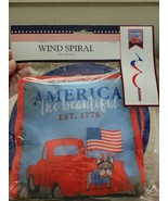 Patriotic America The Beautiful Wind Spinner Spiral 39in. - $11.83