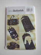 Butterick 3934 Sewing Pattern Travel Bags Duffel Garment Make Up Cosmetic UNCUT - $8.54