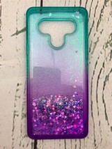 ?Fits LG Stylo 6 Case Gradient Quicksand Glitter Bling Flowing Liquid Purple - £11.39 GBP