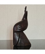 Ironwood Bird Sculpture Carved Wood Quail Smooth MCM Figure Vintage 1970 - £25.51 GBP