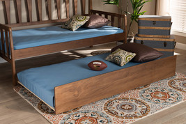 Telma Walnut Brown Twin Size Trundle Bed - $4,261.02 MXN