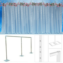 10Ft X 20Ft Heavy Iron Wedding Arch Party Background Decorative Frame White Rack - £133.68 GBP