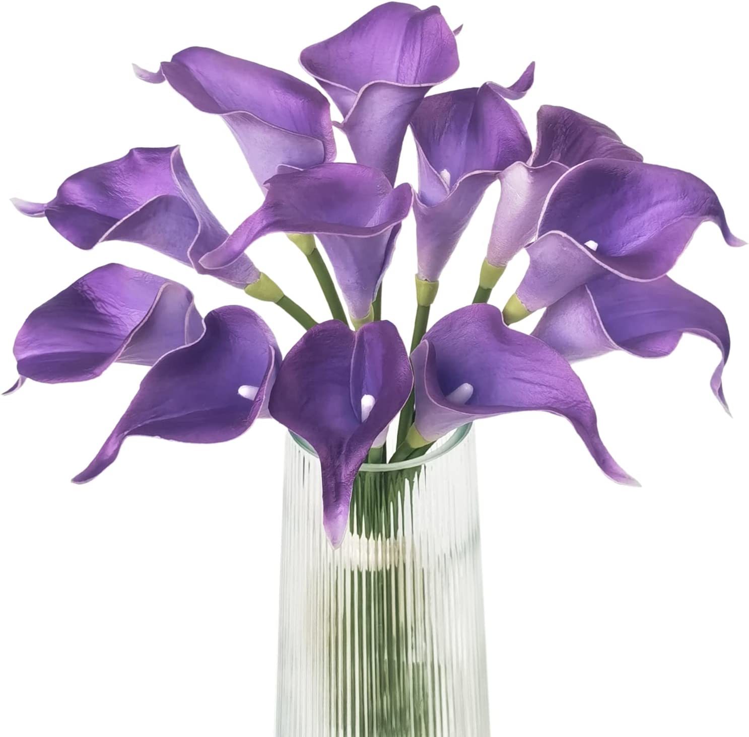 Primary image for 12 Pcs. Table Flower Decor Faux Calla Lily Bouquet For Wedding Bride Shower Home