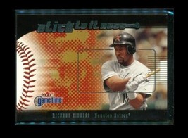 2001 Fleer Game Time Stick To It Baseball Card #7 Of 20 Richard Hidalgo Astros - $9.89