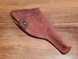 Vintage Brown Leather Flap 21 Holster Double Action Revolver w/5&quot; Barrel - £46.51 GBP