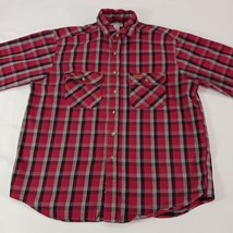 Carhartt S95 CRI Men's Red & Black Cotton Flannel Long Sleeve Shirt Size Large image 9
