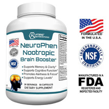 NeuroPhen Nootropics Brain Support Supplement + Phosphatidylserine, Brain Boost - £14.81 GBP