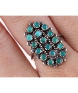 Sz6.5 Vintage Native American Snake Eye Turquoise/Sterling ring - $94.05