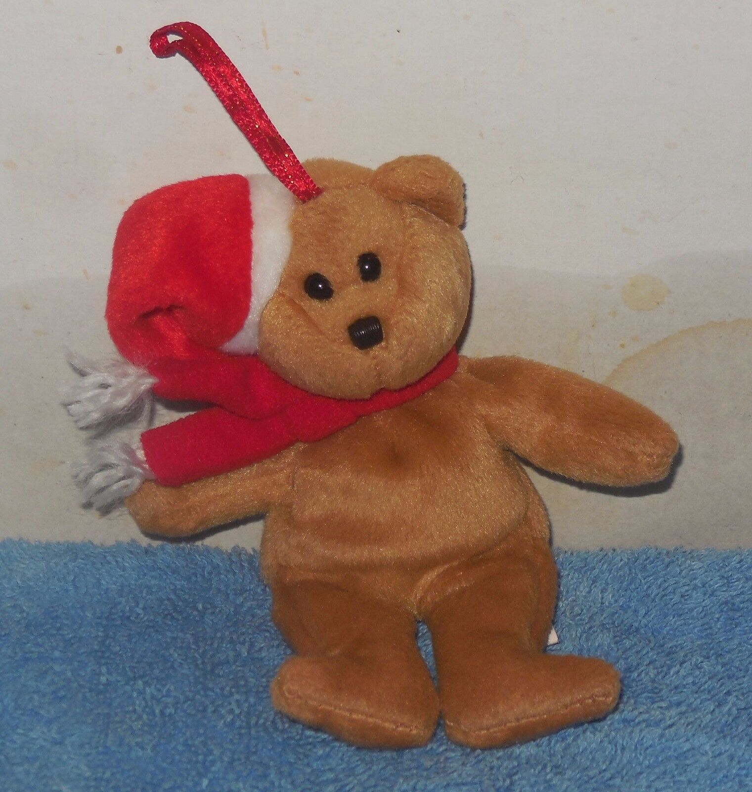 TY JINGLE BEANIE BABY Holiday Teddy Bear Christmas Ornament - $6.01