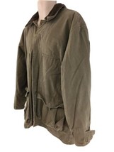 Timberland Weathergear Mens M Khaki Canvas Quilt Lined Button Front Field Jacket - £54.60 GBP