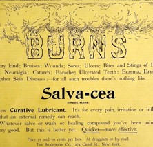 Salvacea For Burns Quack Medicine 1894 Advertisement Victorian Medical A... - £23.59 GBP