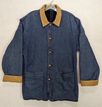 Herman Geist Denim Jacket Barn Lined Reversible Corduroy Size XL Cotton Blue - $52.68