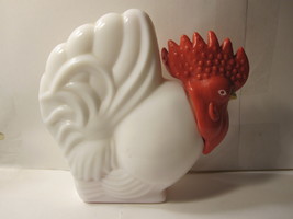 Vintage Avon Rooster Shaped Bottle - Hand Lotion - white w/ Red Head - £6.28 GBP