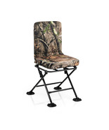 Swivel Folding Chair with Backrest and Padded Cushion-Camouflage - Color... - €126,22 EUR