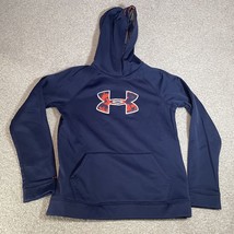 Under Armour Kids Youth Hoodie XL Loose Cold Gear Navy Blue Pullover Sweatshirt - $24.99