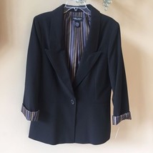 Larry Levine Lined Black Dress Blazer Jacket Small - £17.34 GBP